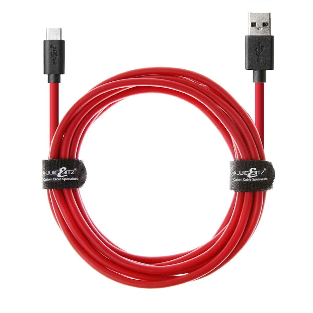 JuicEBitz Phone Charger Cable, USB A to USB C Cable 1.5m, USB Cable, 480mbps, Fast Charger USB C Compatible with Samsung Galaxy, Google Pixel, iPad, LG, Huawei, Sony Xperia + More, Red