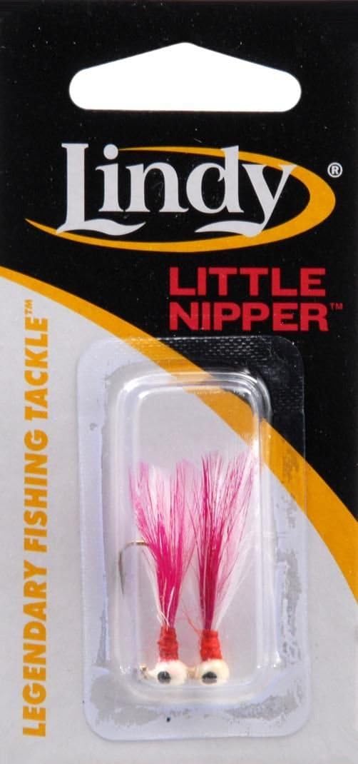 Lindy Pink/Glow Little Nipper Fishing Jig 1/64 Ounce