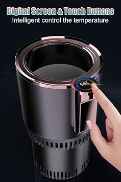 Home & Car Cup Cooler Warmer Quick Electric Cooling Cup -3C~58C Heat and Cold Insulation Drink Cooler Cup Coffee Warmer for Office/Road Trip