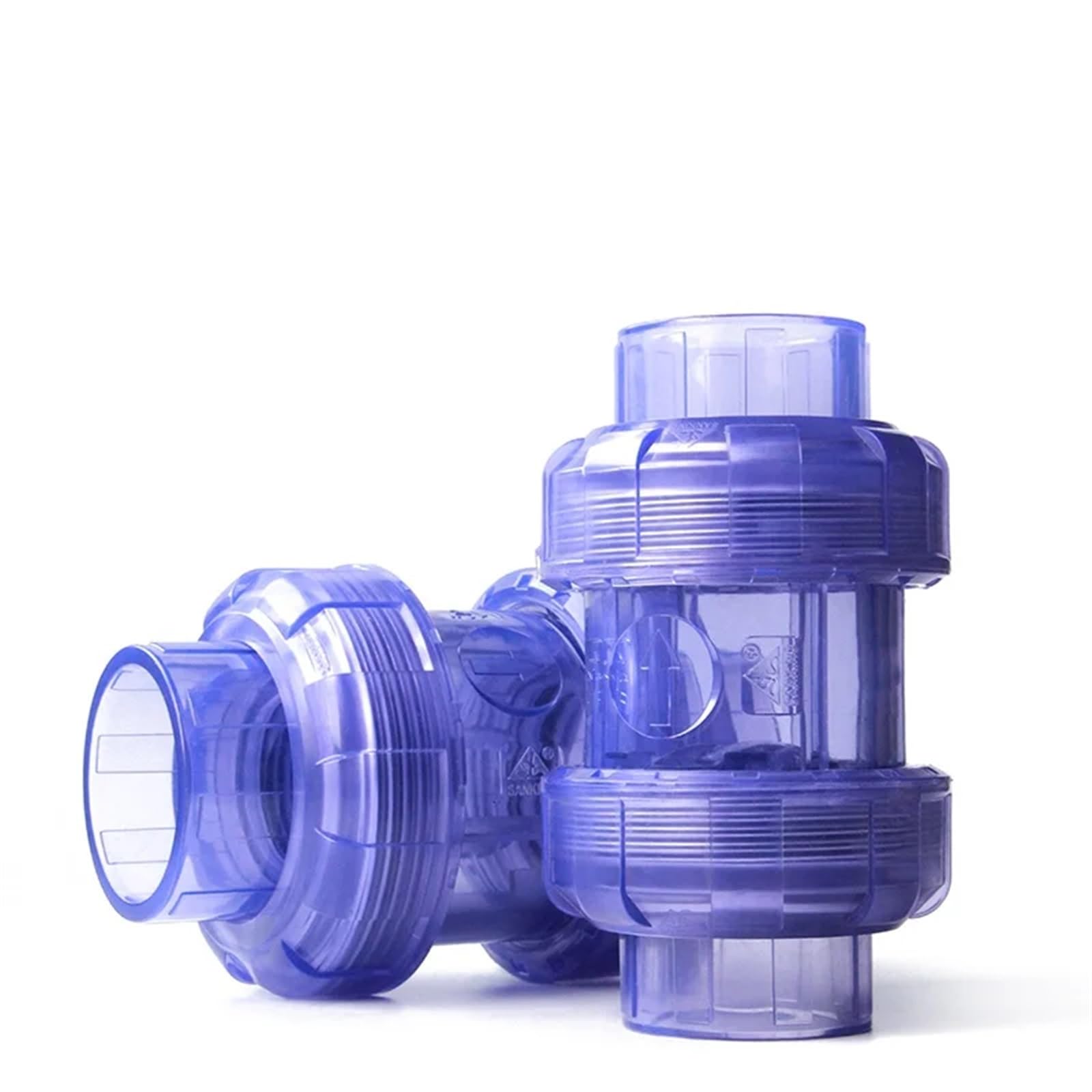 Válvula antirretorno unidireccional de PVC 20 mm a 63, accesorio for tubería UPVC for riego jardines, acuarios y peceras(DIN 25mm)