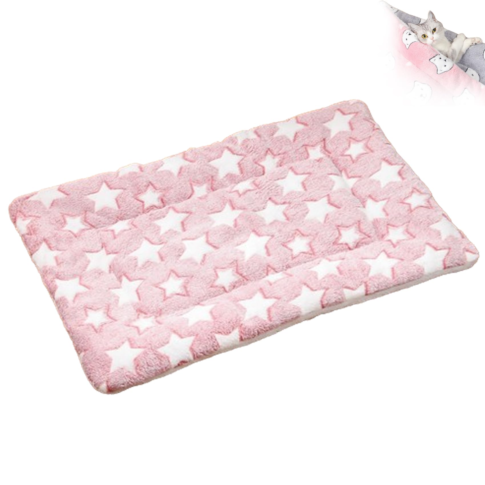 WEJDYKG Cosy Calming Cat Blanket, Cozy Calming Cat Blanket, Calming Blanket for Cats, Cozy Kitty Bed for Indoor Cats Calming Thick for Anxiety and Stress (Large,H)