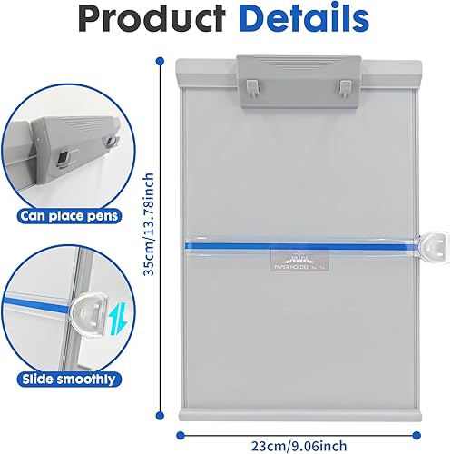 Miniatura 4 de Barelove Soporte de papel de escritorio para documentos, soporte plegable para libros de lectura, soporte para copias, caballete con 7 posiciones