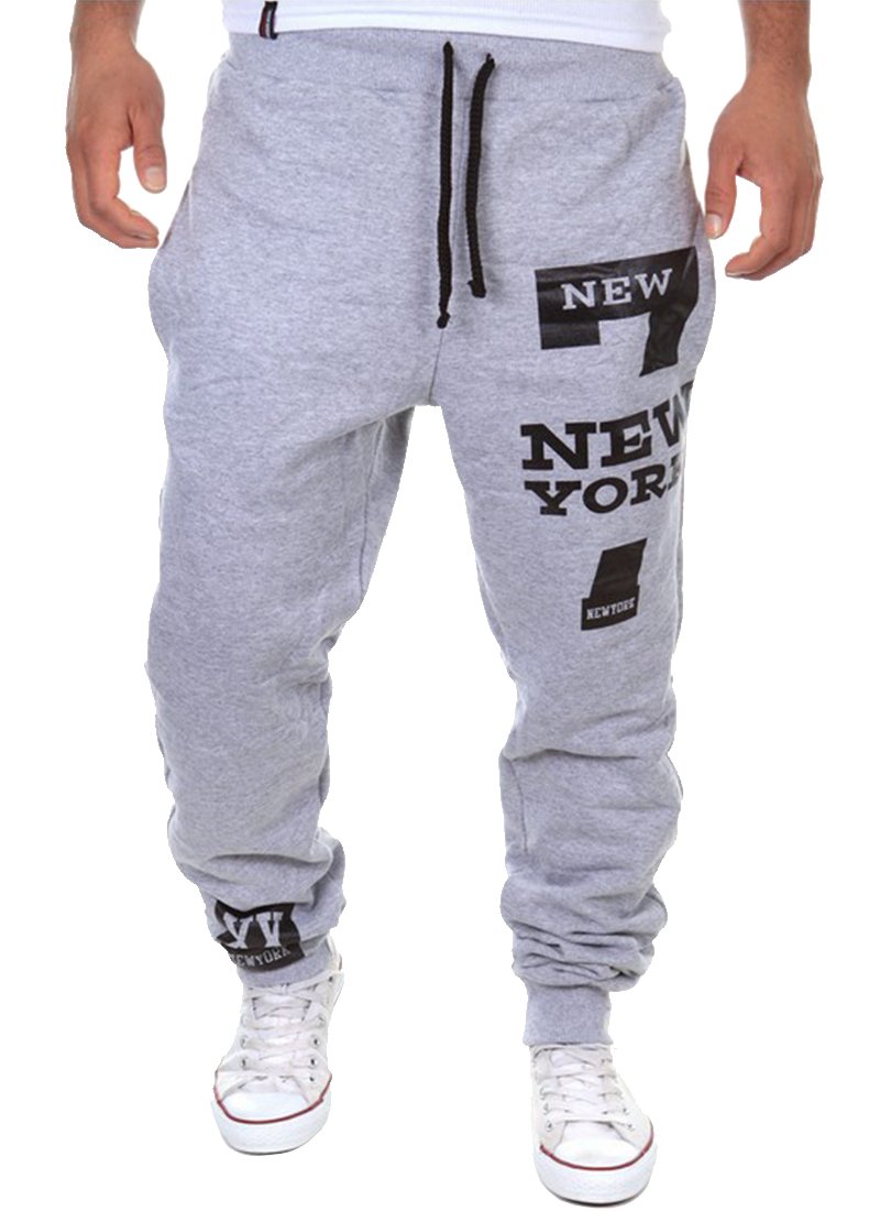 Men's Harem Casual Baggy Hiphop Dance Jogger Sweatpants Trousers