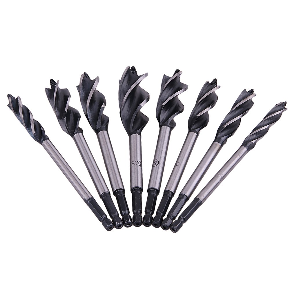Legno drill bit set hex shank Four flute da 10/12/14/16/18/20/22/25 mm falegnameria foratura