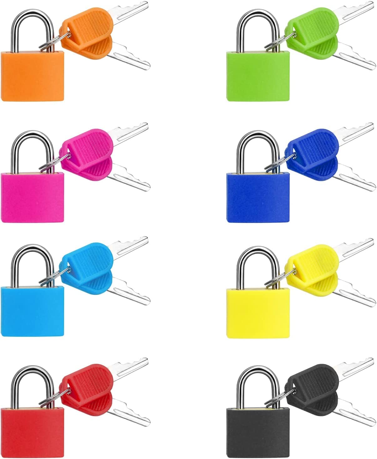 UNEQUETREND Puthak Mini Key Locks with Keys 8 Colors Metal Padlock