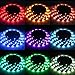 abtong Battery Powered Led Strip Lights RGB with Mini Controller Waterproof Led Rope Lights Battery Operated Led Lights Multi Color Changing Lights 2M 6.56ft