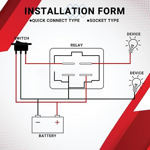 Miniatura 4 de Relé de 12 V 40 A para automóvil, barco, camión, relé de 4 pines SPST, ajuste universal, fusibles de automóvil, interruptor de relé de arranque,
