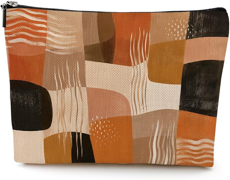 Necessaire de maquiagem NGZS com estampa geométrica Abstract Geometric Block 983
