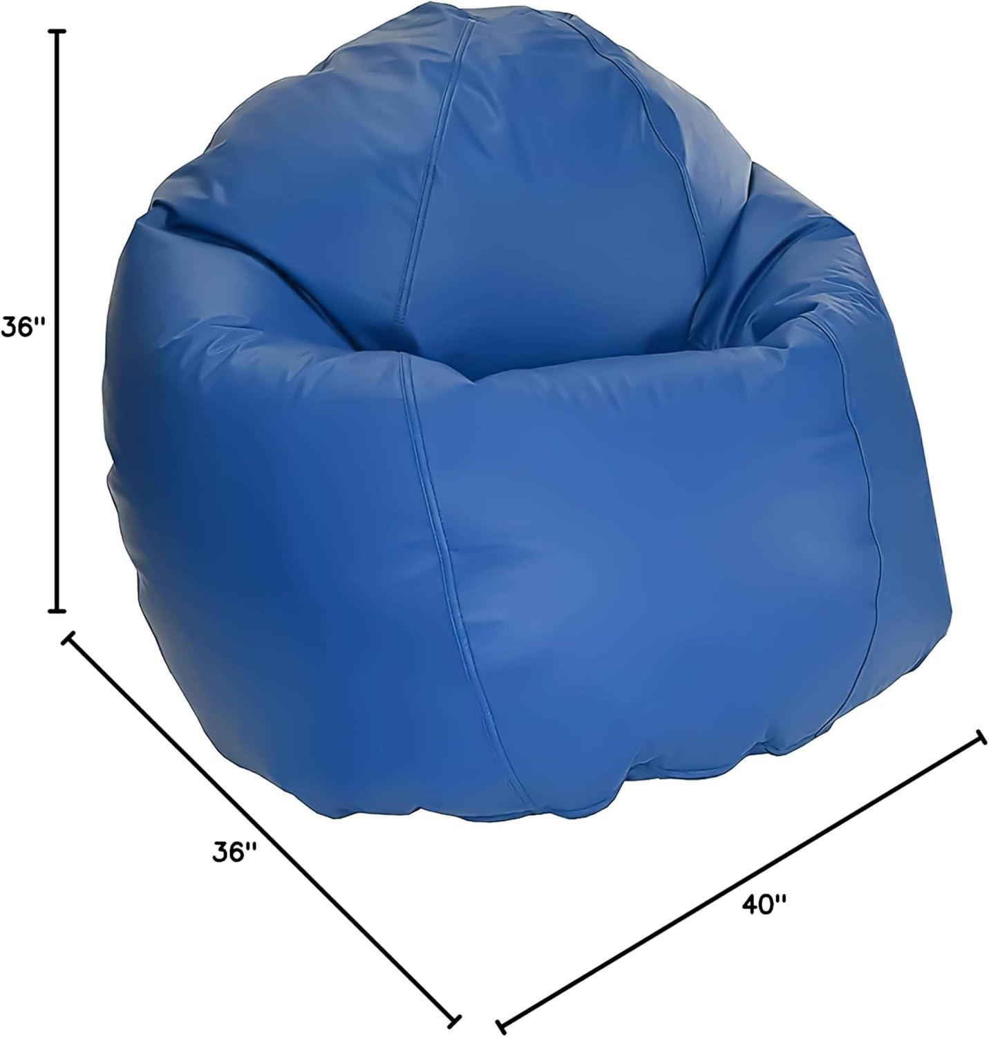 Bean Products Large Vinyl Bean Bag Chair 36”W, Kuwait Ubuy - Main Image