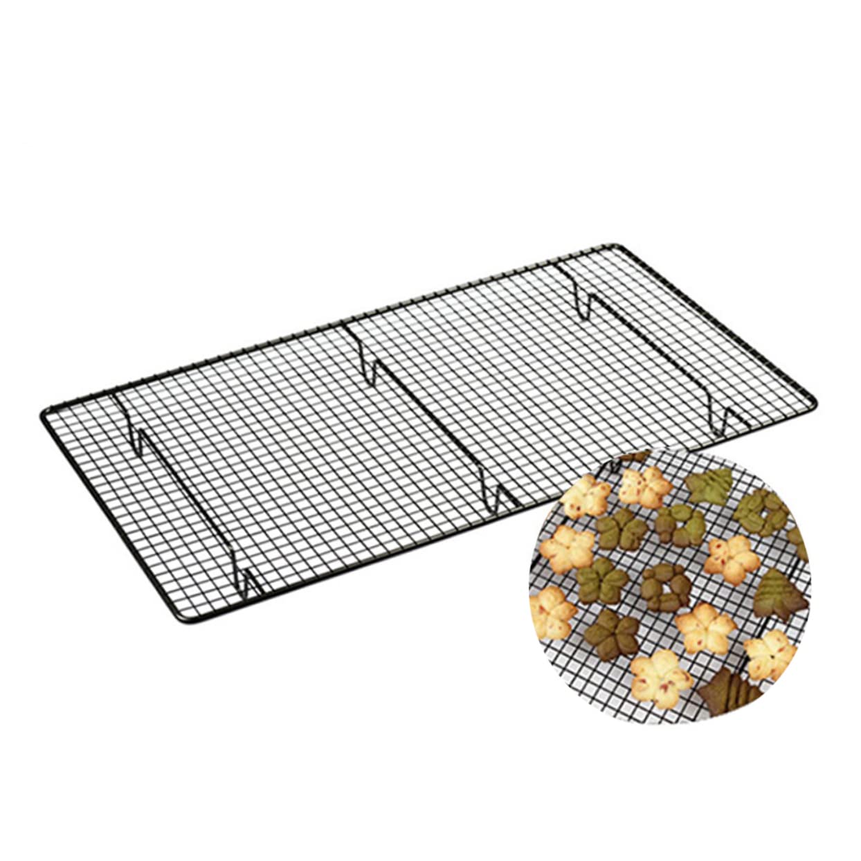 ABOOFAN Sturdy Wire Baking Rack Large Tiered Cooling Rack Nonstick for Cookies Cakes (26 Inches Black)