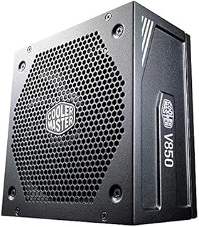 Cooler Master V850 Gold V2 PSU, UK Plug - 850 W, 80 PLUS Gold, Fully Modular, ATX Power Supply Unit, Quiet 135 mm FDB Fan, Semi-Fanless Mode, 10-Year Warranty, 16AWG PCI-e Cables - Black Edition