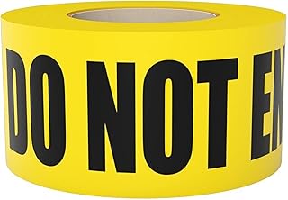 Caution Do Not Enter Tape 3 inch X 1000 feet • Bright Yellow with a Bold Black Print • 3 in. Wide for Maximum Readability • Tear Resistant Design