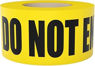 Caution Do Not Enter Tape 3 inch X 1000 feet • Bright Yellow with a Bold Black Print • 3 in. Wide for Maximum Readability • Tear Resistant Design