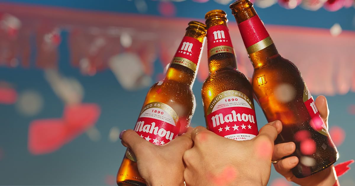 Bier Mahou 5 Sterne 28x33cl Pack 28 Dosen