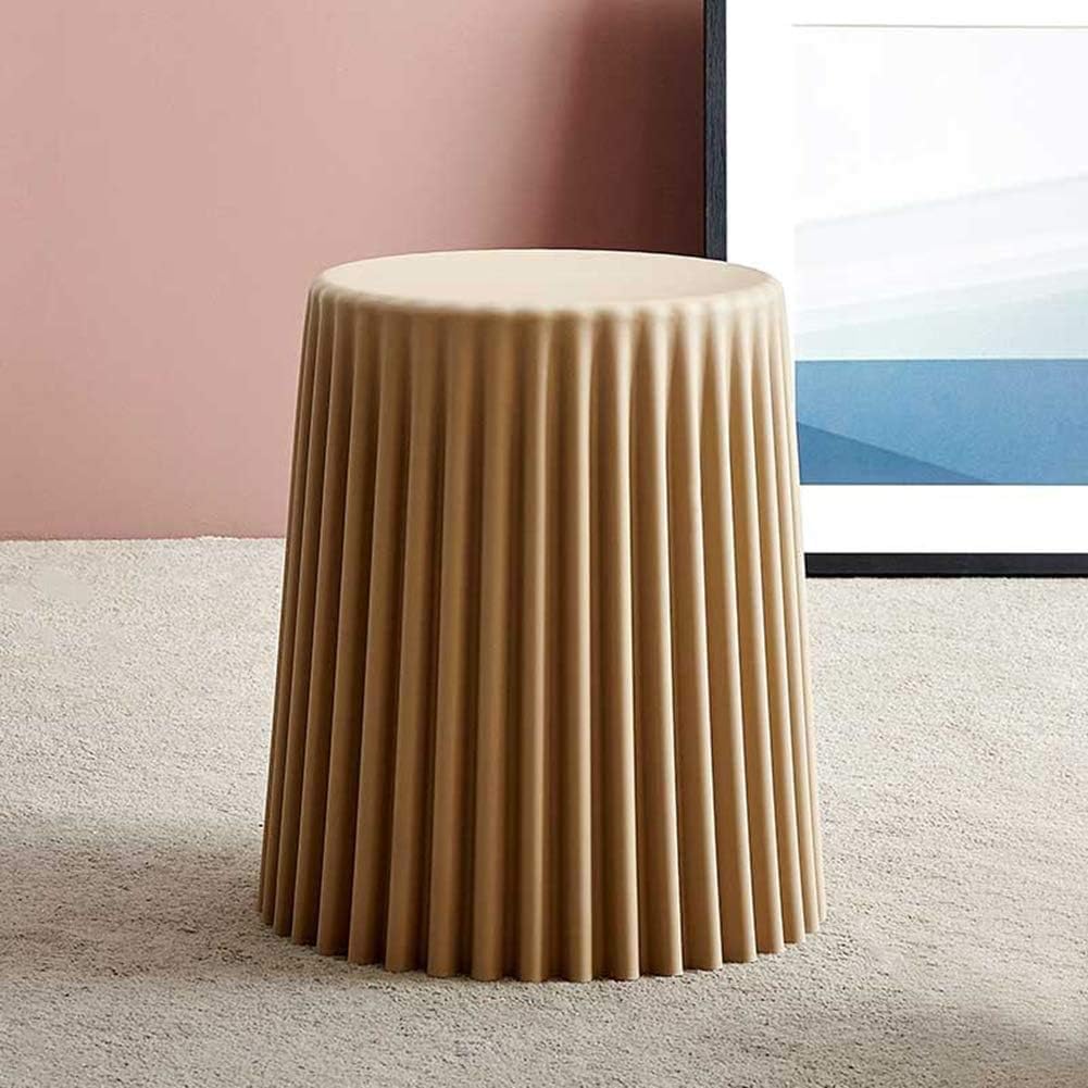 Footstool Footstool,Simple Fashion Stool,Anti-Slip Strong Stool (White 18x17x14inch)