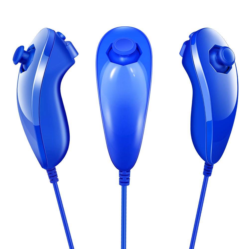 Wii Remote Controller Zoewal FA04 wii remote with Silicon Case Wrist Strap for Wii u Games(Dark Blue)