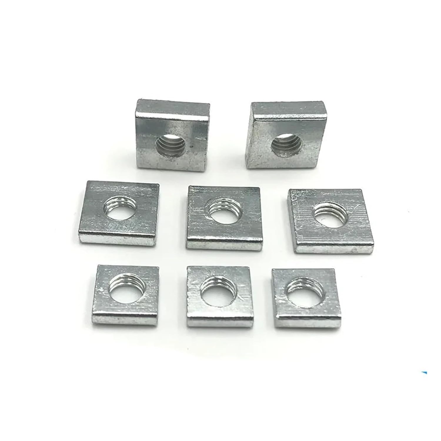 20-40pcs/lot Square Nut M2.5 M3 M4 Carbon Steel Galvanized Zinc Plated Thin Quadrangle Block Compatible with Prusa MK3 DIN562(20pcs,M2.5x5x5x2mm)