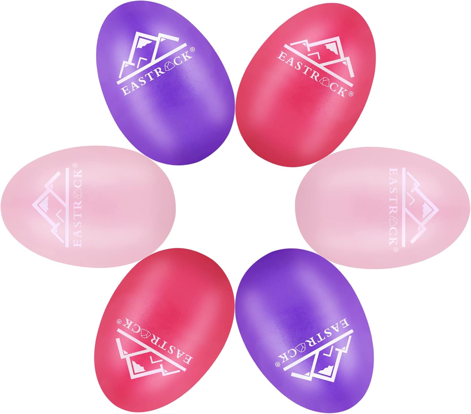 EastRock 6 PCS Plastic Egg Shaker Set Musical Hand