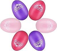 Vista 9 de EASTROCK Juego de 6 unidades de maracas musicales en forma de huevo, instrumentos de percusión de mano, plástico