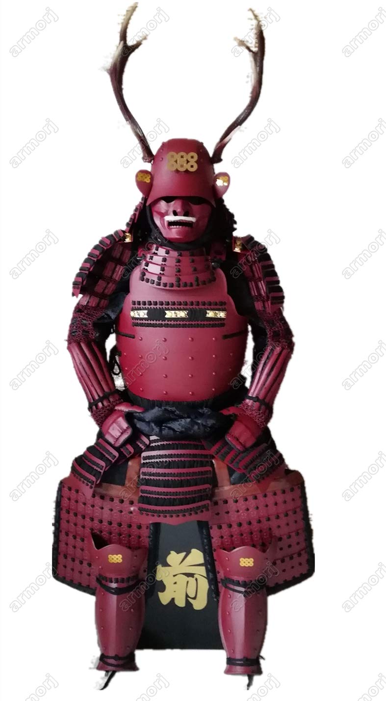 Amazon.co.jp: 日本のウェアラブル鎧 武士 鉄鎧真田幸村鹿の角赤O50