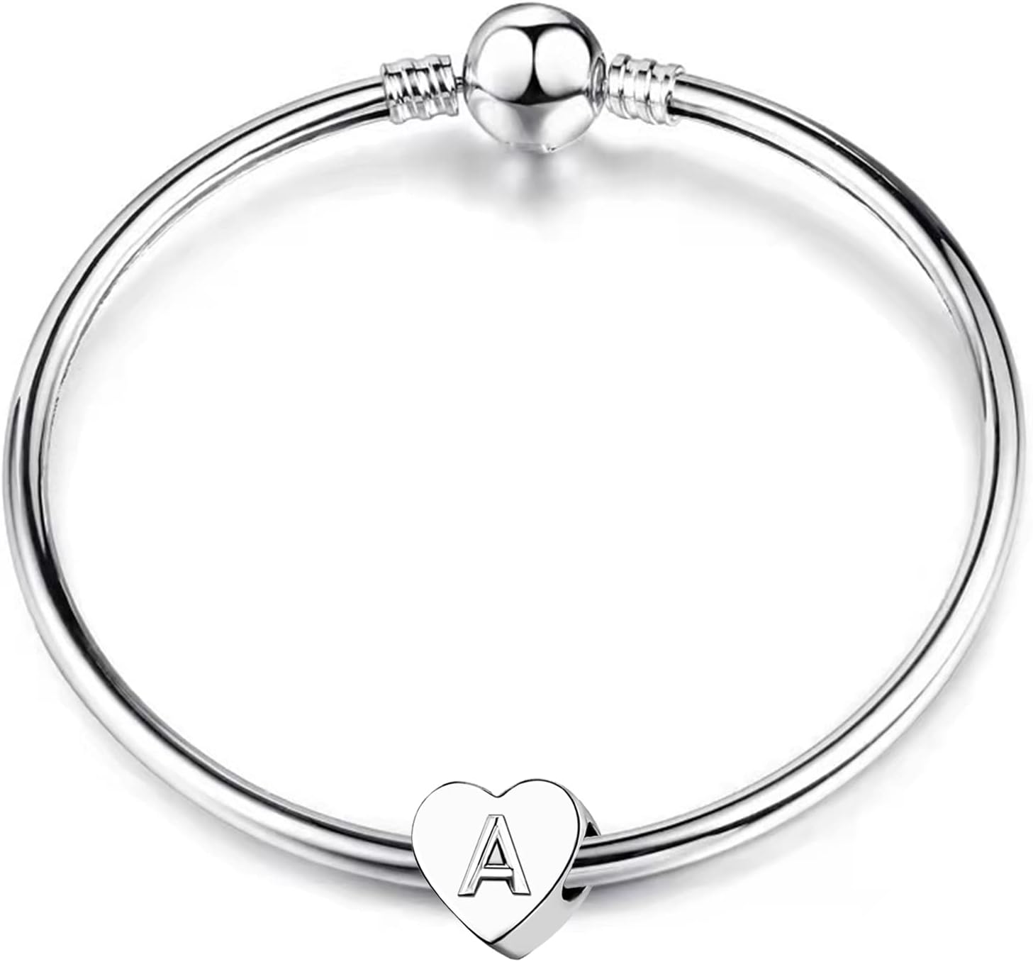 TGLS Heart Love A - Z Initial Letter Charm Birthday Mother's Day Gifts Alphabet Capital Name Beads Compatible with Pandora Charms Bracelets - Image 3