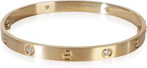 Pre-Loved Brushed Finished Love Bracelet, Diamond, 19 cm