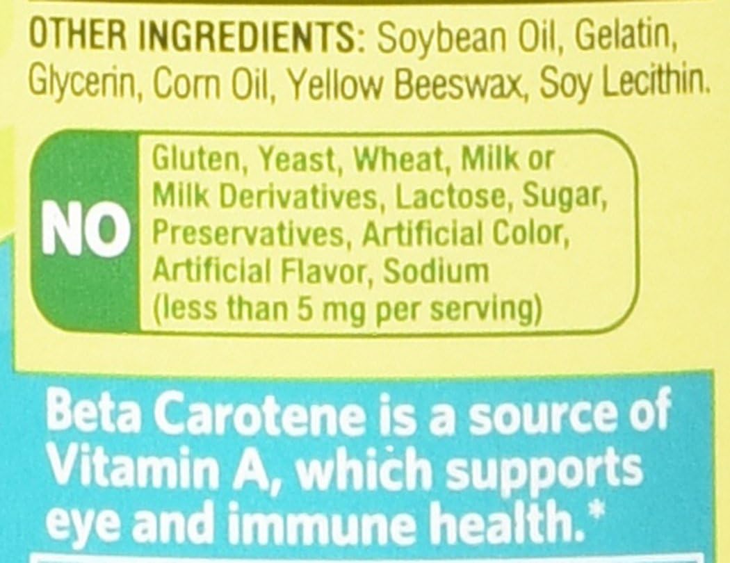 Spring Valley Beta Carotene 25000IU 100ct Softgels