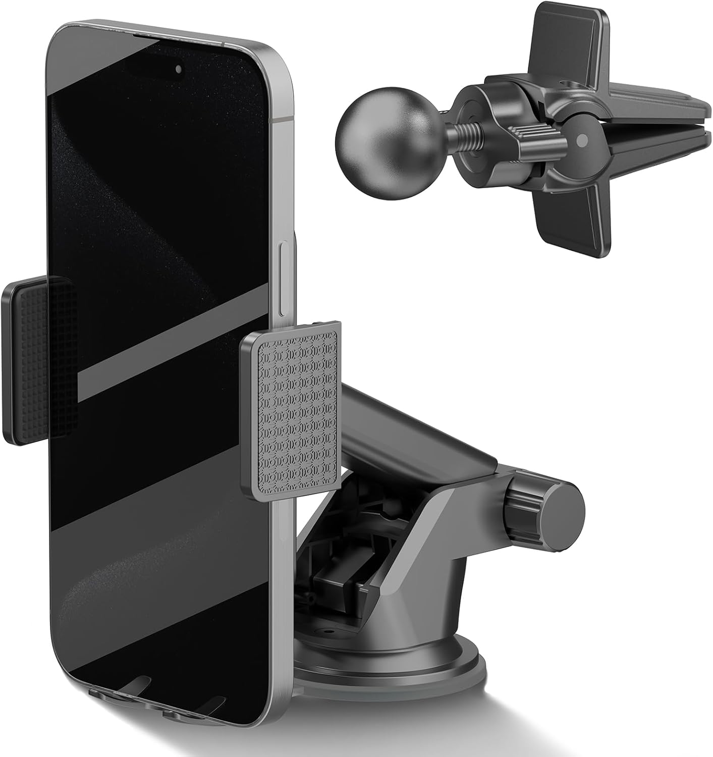 VICTORY & GIFT 3-in-1 car Phone Holder Mount with Suction Cup for Windshield Dashboard air Vent Universal Hands-Free Phone Holders for Your car fits iPhone