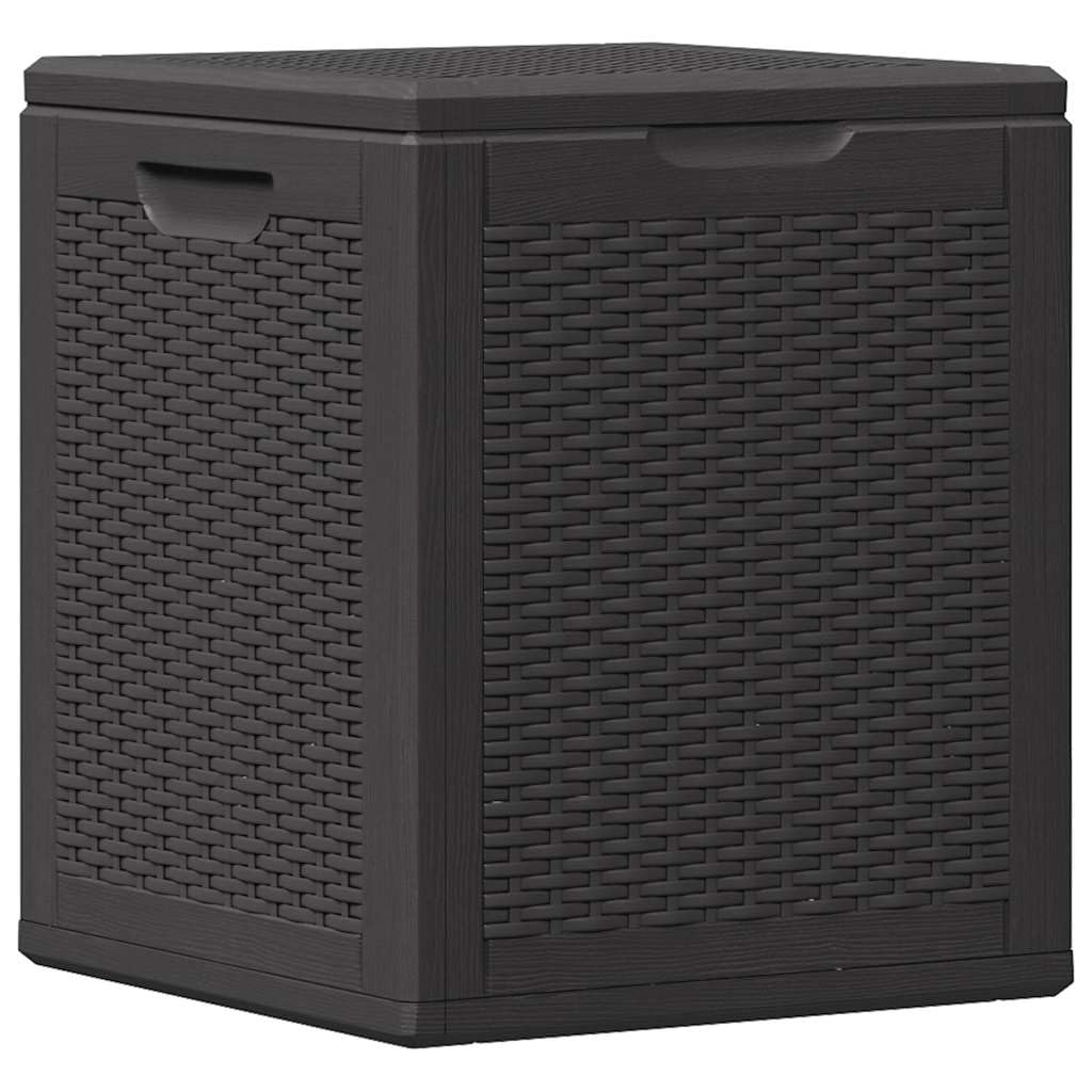 Hothingwell Schowek ogrodowy 90 l, czarny PP Rattan