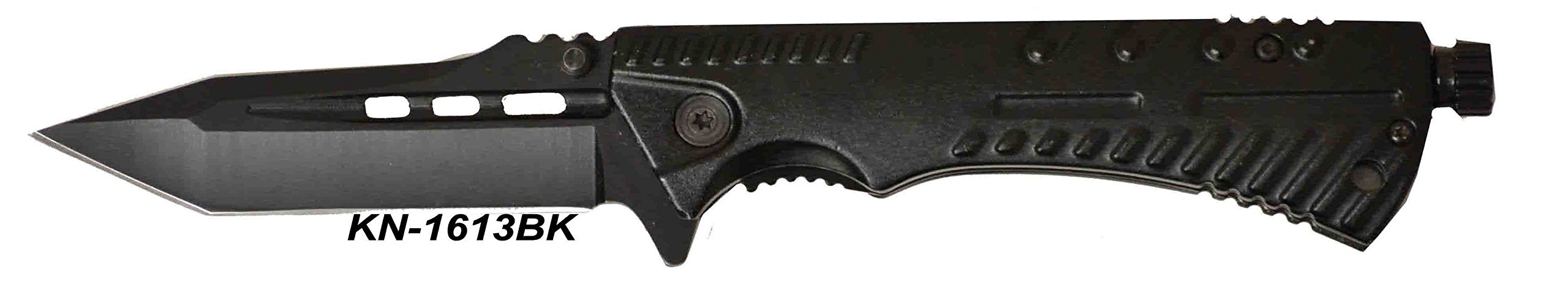 KN-1613BK CAMO FOLDING KNIFE WITH FIRE STARTER