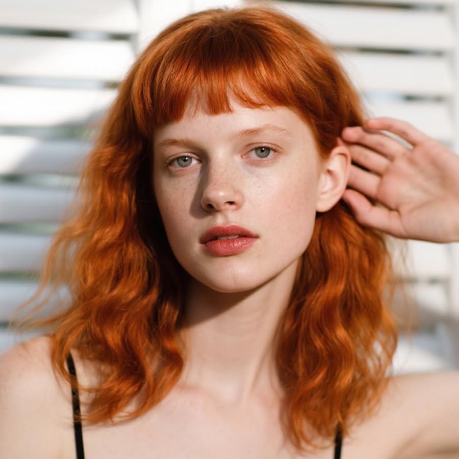 Orange Wig for Women 16 Inch Short Bob Curly Wig Synthetic Material, Ideal for Dramas, Stage Plays Role playing and Colorful Performance Costumes - Image 5