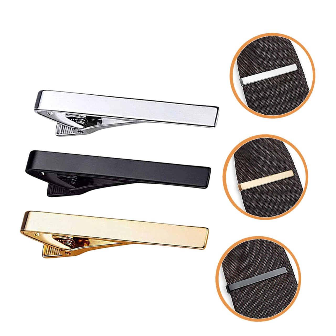 3 Stück-pack Goldene Krawattenklammern aus Kupfer für Herren Klassisch und Stilvoll für Hochzeiten und Business Meetings Praktisches und Modisches Accessoire