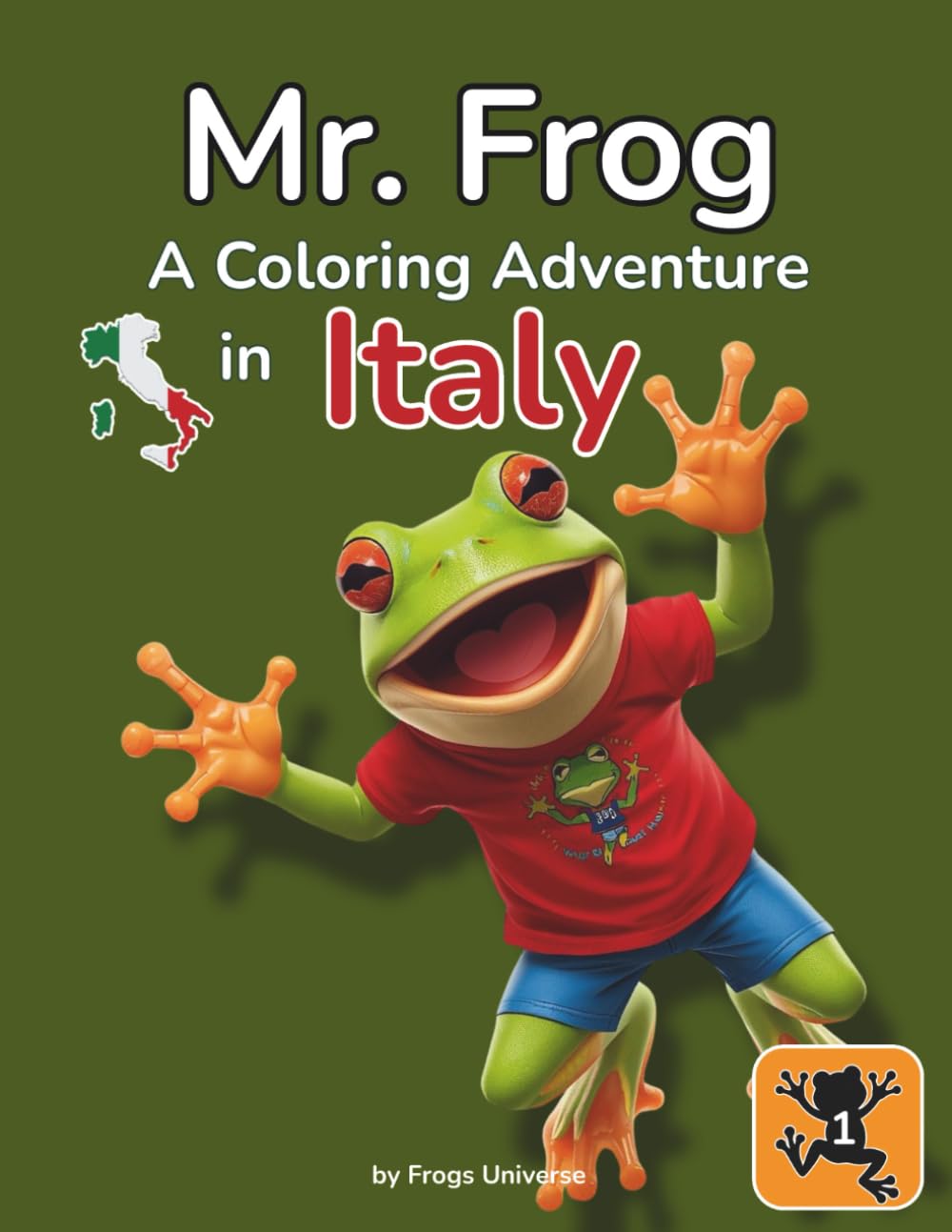 Mr. Frog: A Coloring Adventure in Italy
