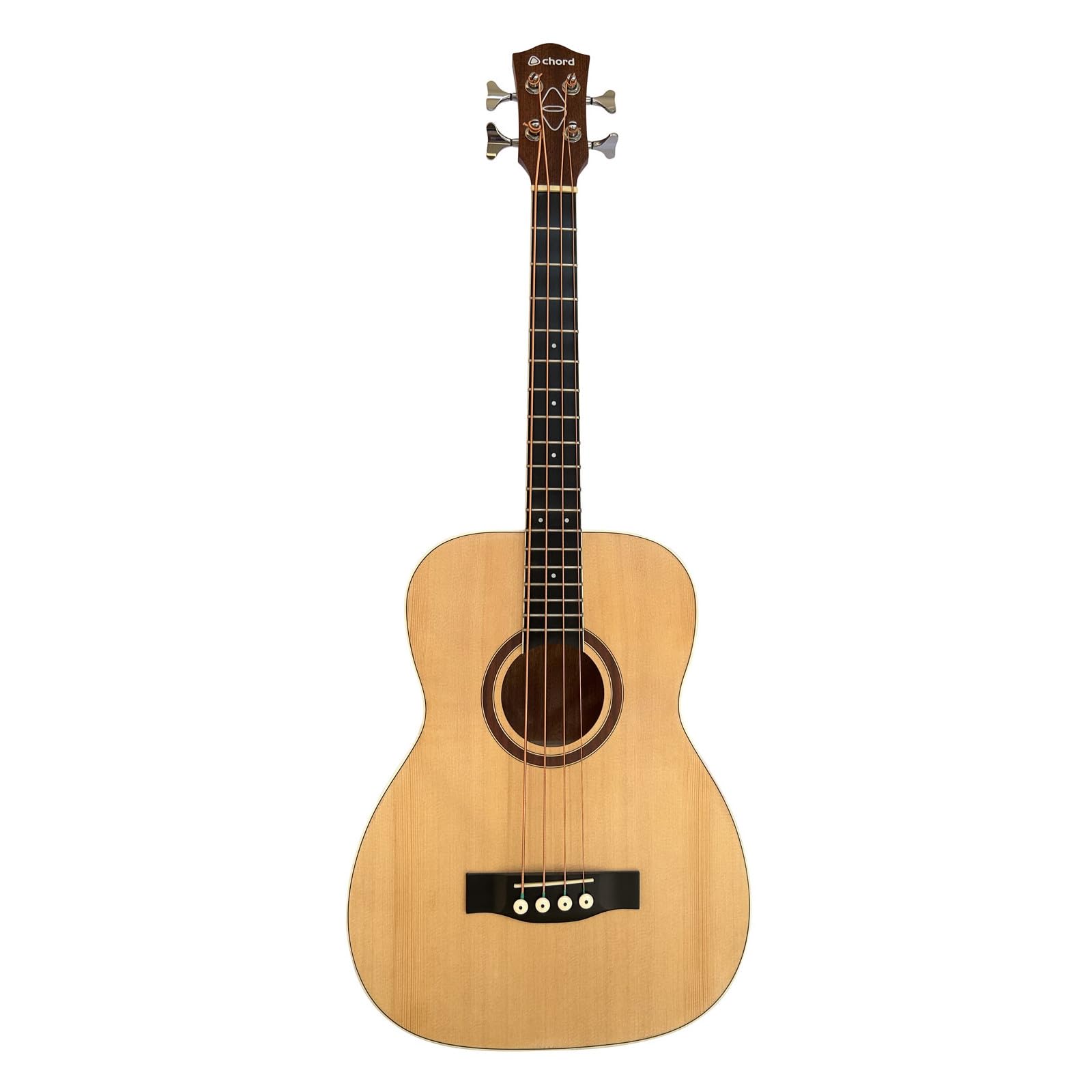 Chord | BOM-40: Electro Acoustic Short Scale Bass with Rich Sound and Compact EQ | Pro Level Playability & Sound Quality | Perfect for Unplugged Performances, Practice, or Travel