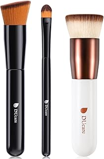 DUcare Brochas de base Kabuki con parte super...