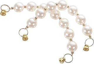 FONDOTIN 2 peças de acessórios de cordão imitação de pérola com contas de telefone aderência de telefone corrente ventilador de telefone charme telefone celular capa de telefone celular corrente capa de telefone branco contas anti-queda suporte de dedo para telefone, 8*0.8cm, Nylon