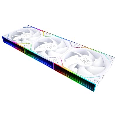 Thermalright TL-M12QW X3 White CPU Fan 120mm Case Fan ,2000RPM High Airflow,Building Blocks Version, ARGB Daisy-Chain,Wireless Splicing PC Fan with ARGB Mirror Light Effect