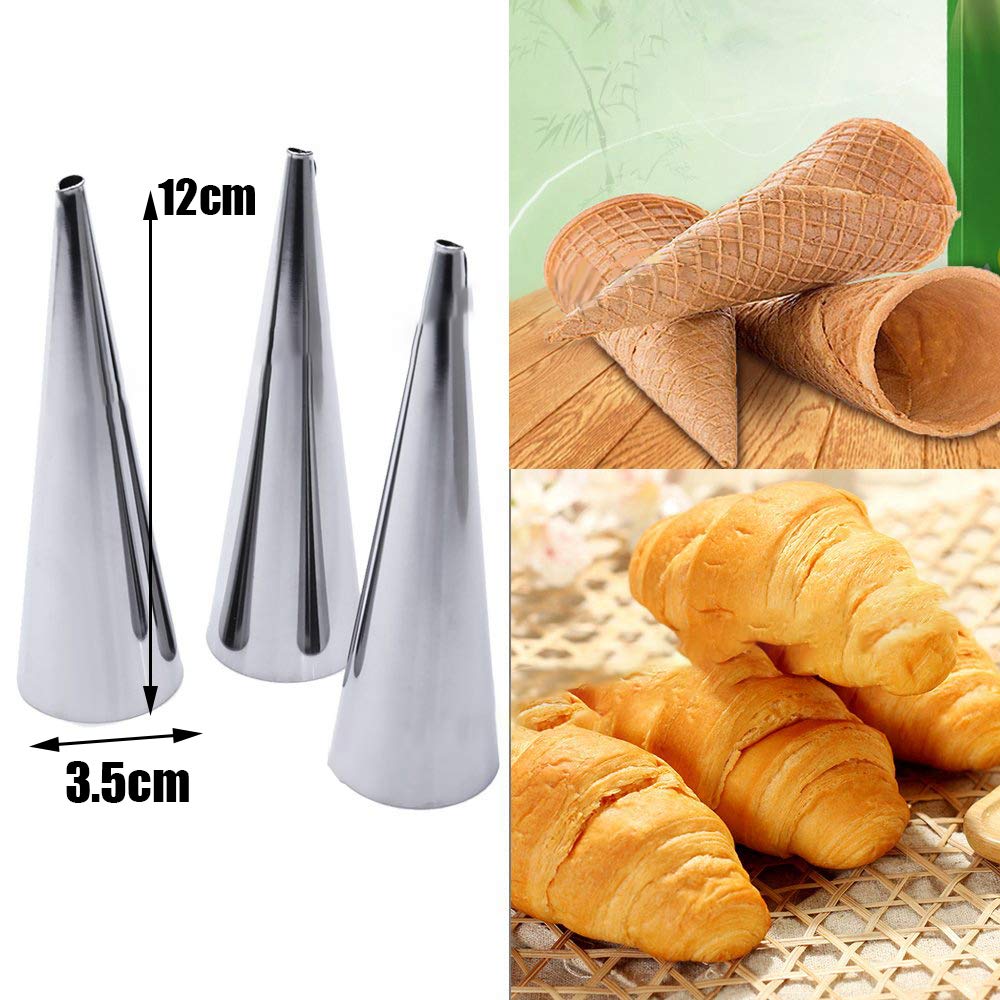 20 Moules Cannoli En Acier Inoxydable - Forme Tube Et Cône Pour Pâtisserie, Desserts Salés Ou Sucrés