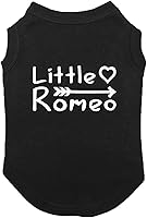 Vista 1 de Little Romeo - Stud Guapo lindo Julieta Love Dog Shirt (negro, pequeño)