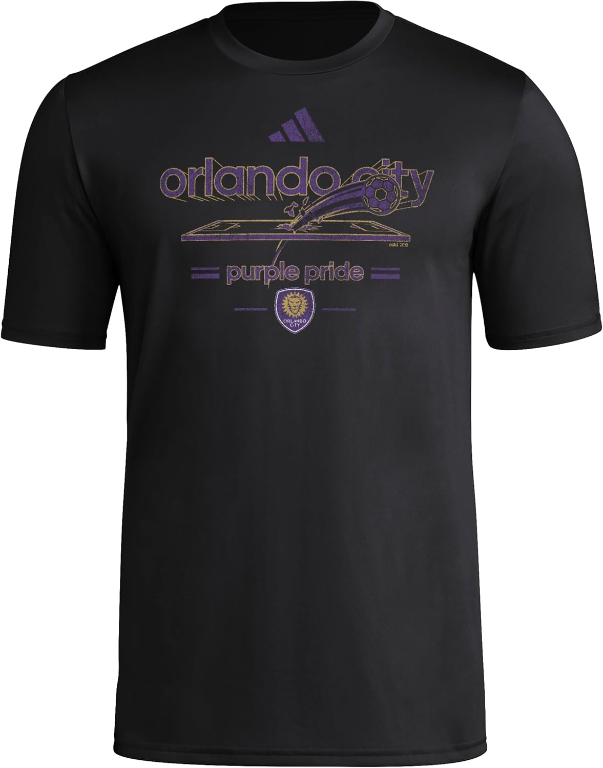 Adidas Mens Orlando City Sc Vintage World Pre-Game Short Sleeve T-Shirt
