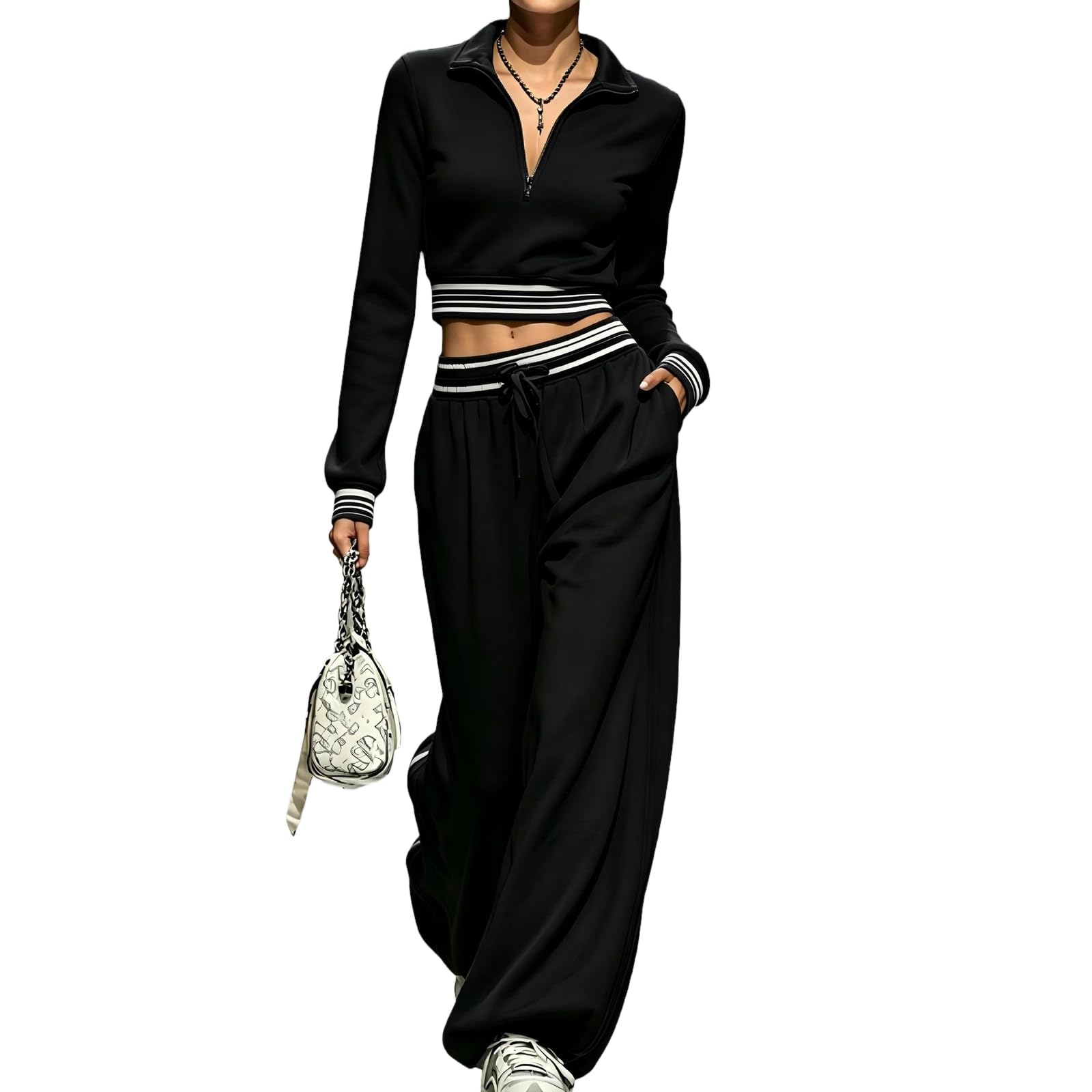 Matching Sweat Sets for Women Lounge Oversized Outfit for Vacation Walking