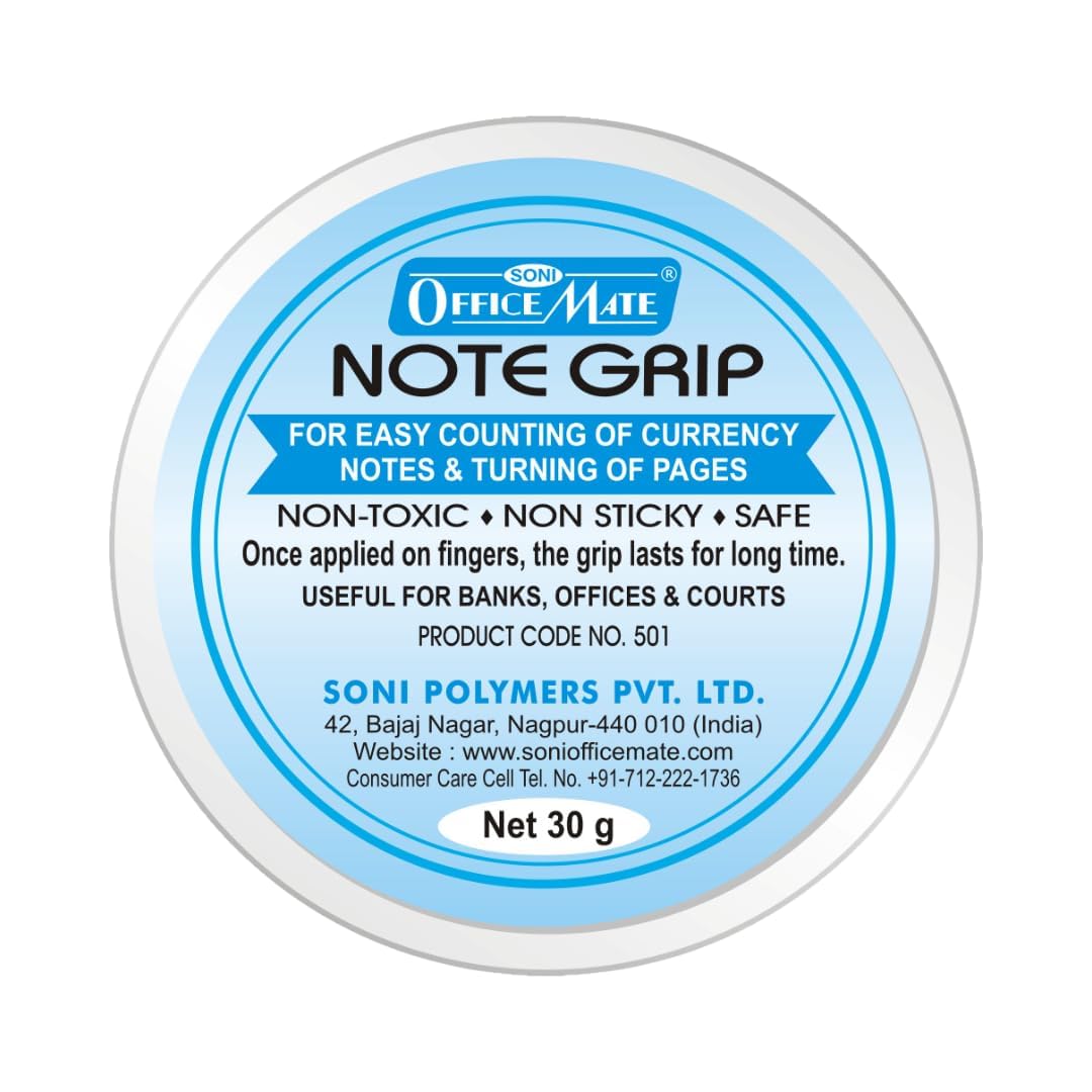 Soni Officemate Fingertip Moisteners, Positive Grip for Counting/Sorting Paper/Currency Notes (30gm, 3 pcs)