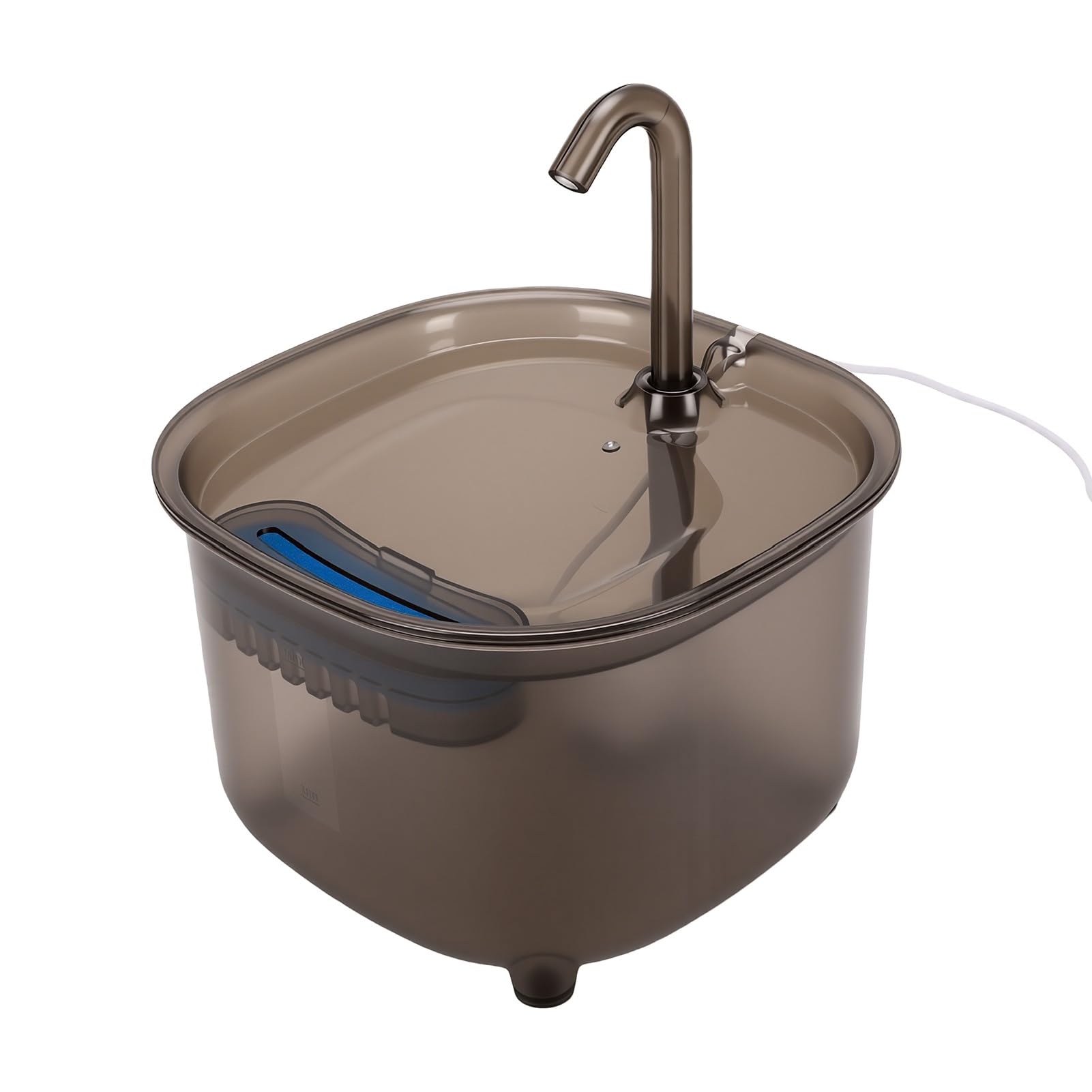 Fontanella per Animali con Pannello Solare 10W, Abbeveratoio Automatico per Gatti con Sensore Intelligente, capacità 2L per Interni Ed Esterni Cani Gatti