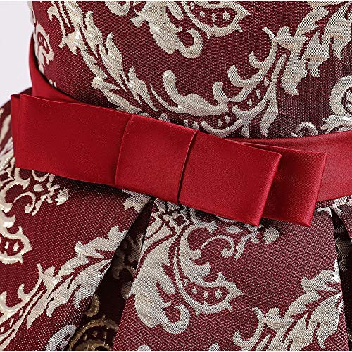 MYRISAM Vintage Girls Jacquard High Low Birthday Dress Princess Pageant Wedding Tulle Evening Dance Christmas Party Ball Gown4