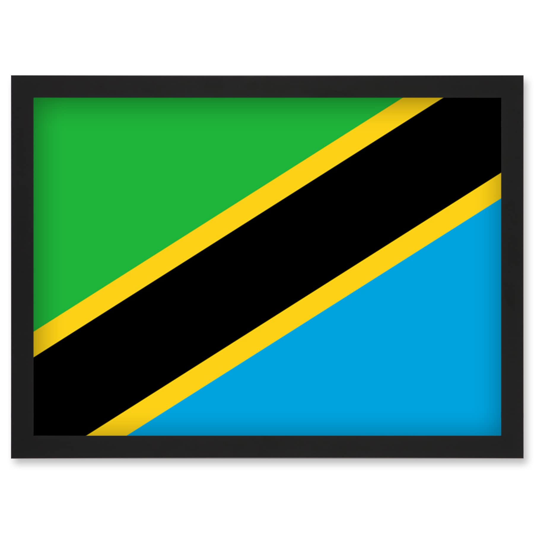 Artery8 Tanzania, United Republic of National Flag Patriotic Vexillology World Flags Country Region Poster Artwork Framed Wall Art Print A4
