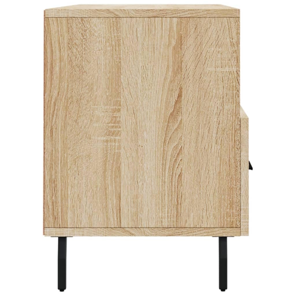 Szafka pod telewizor dąb Sonoma 102 x 36 x 50 cm, materiał drewnopochodny, wytrzymały mebel multimedialny z 3 szufladami, nowoczesny design do salonu, dużo miejsca do przechowywania