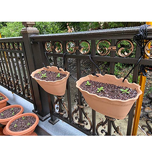 Dingee 6 Inch Large S Hooks,7Mm Thickness Sturdy Heavy Duty S Hooks For Hanging Plants, Non Slip Vinyl Coated Metal Black S Hooks For Clothes,Tools,Hoses,Bikes,Bird Feeders #TOP3