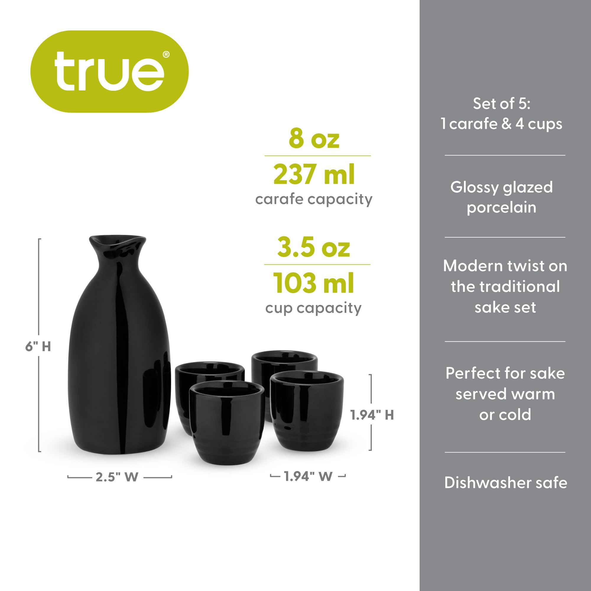 Amazon.com | True Moga Sake Set, Pitcher and tumbler set for Sake
