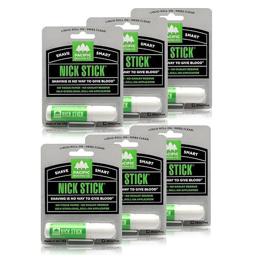 Pacific Shaving Company Nick Stick - A Shave Essential - Pone Nicks en su lugar - Aplicador líquido roll-on, se seca transparente, con vitamina E y