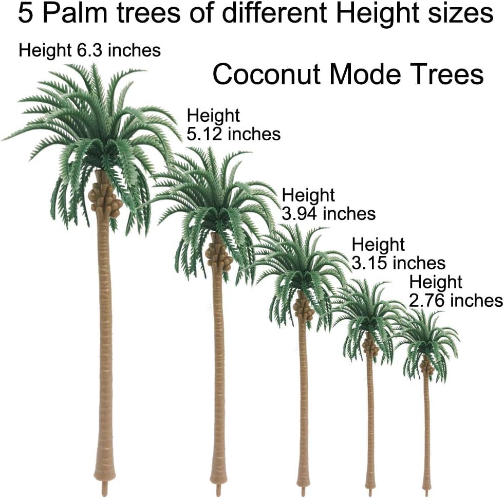 Diorama Supplies Model Miniature Plastic Toy Trees Forest Bushes Rainforest Train Scenery Coconut Palm Plant Crafts Weeping Willow Oak 18 - Image 6
